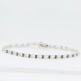 Sterling Silver Semi Mount Bracelet Setting OV 4X3mm White Topaz or Black Spine - Syzjewelry